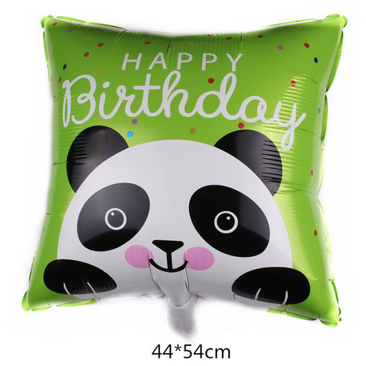 Balon Foil Panda Kotak Hijau