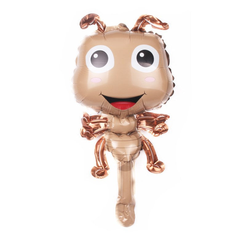 1 Set isi 4 Balon Foil Insect ( Gecko, Bee, Ant, Mantis ) Size Mini