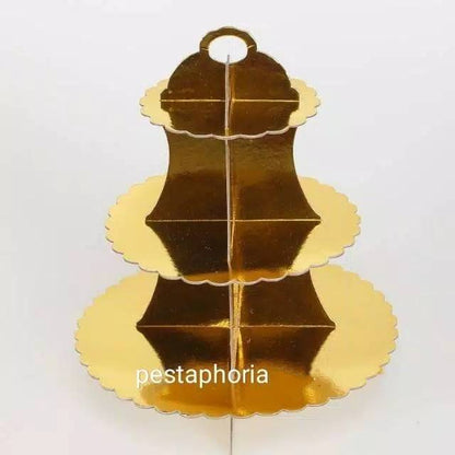 3 Tier Cupcake Stand / Cake Stand Gold & Silver