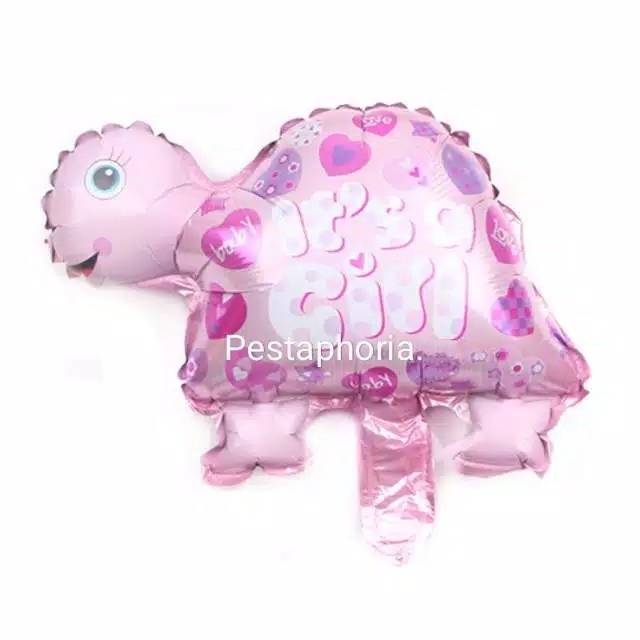 Balon Foil Turtle / Kura-kura It's A Boy,  It's A Girl Size Mini
