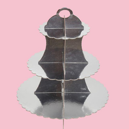 3 Tier Cupcake Stand / Cake Stand Gold & Silver