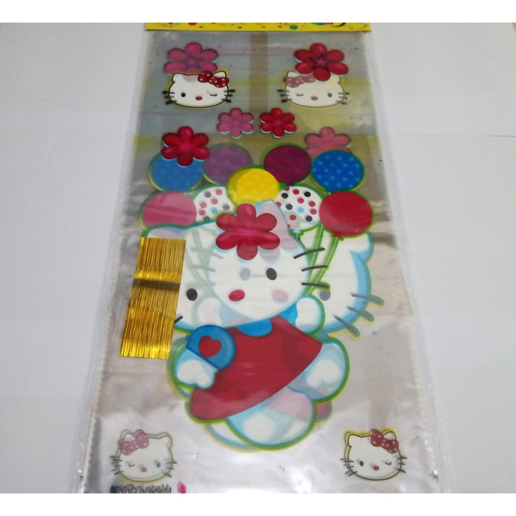 ( isi 10 pcs ) Plastik Snack Kartun / Goodie Bag Besar Size 25 cm x 50 cm /  Bingkisan Ulang Tahun / Ultah