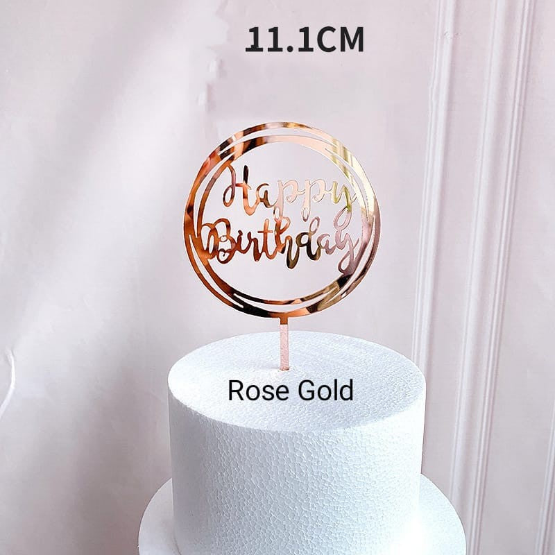 Cake Topper Acrylic / Topper Kue Akrilik Happy Birthday / Mother Day / Valentine Day/ Anniversary