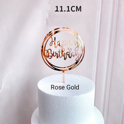 Cake Topper Acrylic / Topper Kue Akrilik Happy Birthday / Mother Day / Valentine Day/ Anniversary