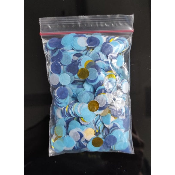 Confetti Mix Foil & Kertas Tissue isian Balon isi 10 gram ukuran 1 cm dan 1,5 cm