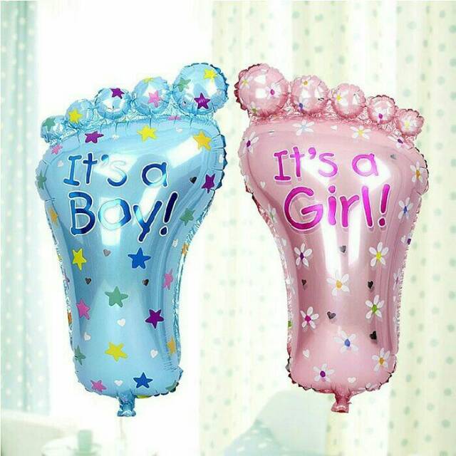 Balon Foil Baby Foot / Kaki Bayi Jumbo Size 80 cm