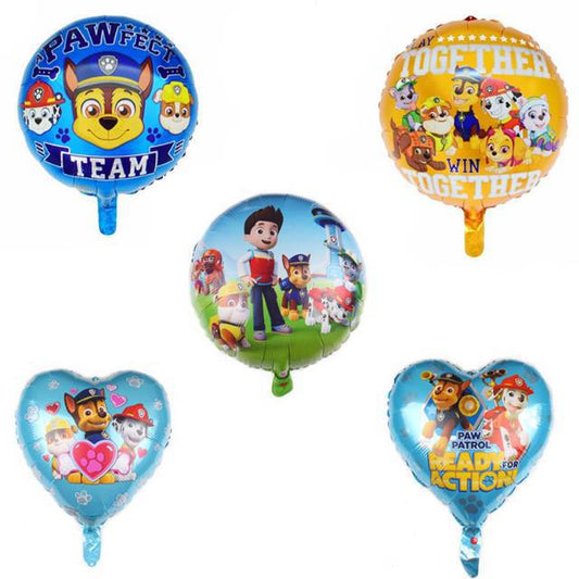 Balon Foil Paw Patrol Bulat / Round Size 45 cm
