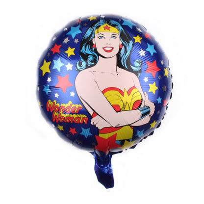 1 Set isi 2 pcs Balon Foil Wonder Woman  Bulat Size 45 cm