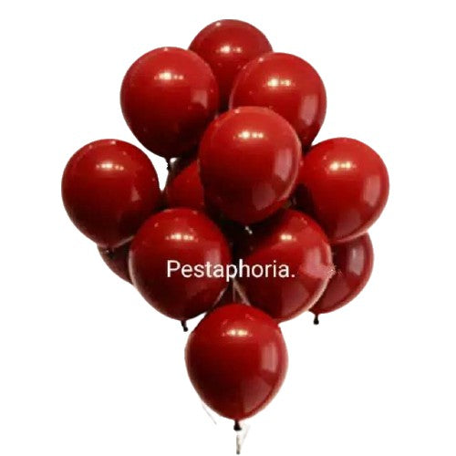 Balon Latex / Lateks Metalik 12 inch Warna Pome / Pomegranate Red