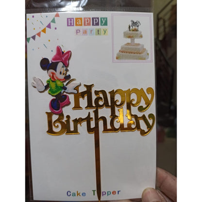 Cake Topper Acrylic / Akrilik Happy Birthday Ariel The Mermaid