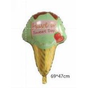 Balon Foil Donut, Ice Cream, Sprinkle Star, Stripe Round/Donat, Es Krim, Bintang Mesis, Bulat Strip