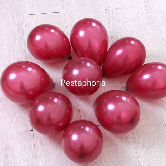 Balon Latex / Lateks Size 5 inch warna Wine Red / Burgundy