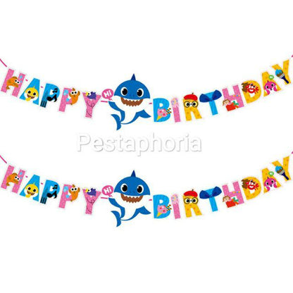 Bunting Flag / Banner HBD Happy Birthday Baby Shark