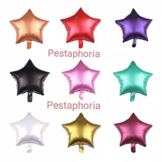 Balon Foil Bintang / Star Satin Matte Size 45 cm