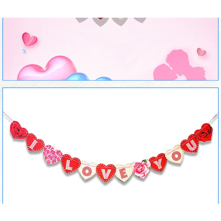 Bunting Flags / Banner I Love You
