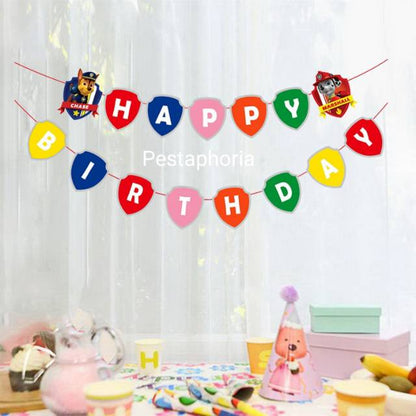 Bunting Flag / Banner Happy Birthday HBD Paw Patrol