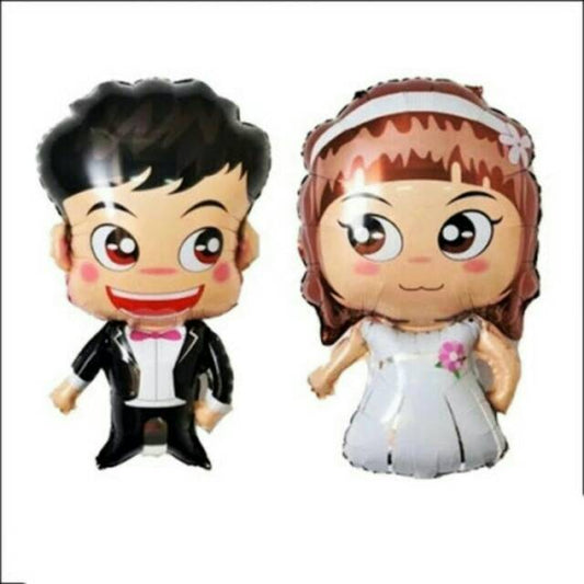 Balon Foil Sepasang Pengapit Pengantin Size 78 cm