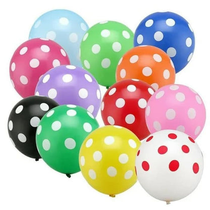 Balon Lateks/Latex Polkadot 12 inch High Quality Tebal