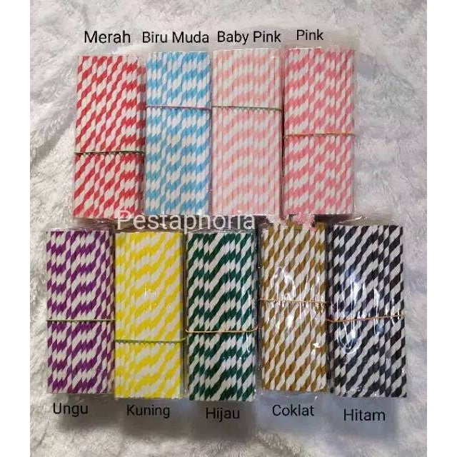 Paper Straw / Sedotan Kertas Motif Astor