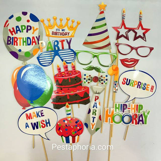 Photo Props / Party Props / Photoprops Aksesoris Foto Booth HBD Happy Birthday