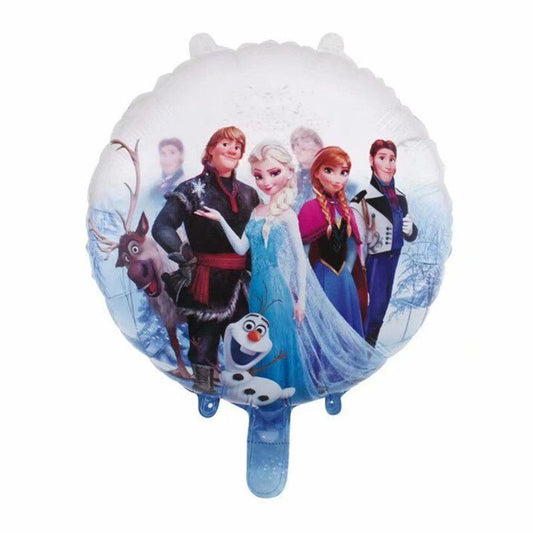 Balon Foil Frozen Bulat Transparan Size 45 cm