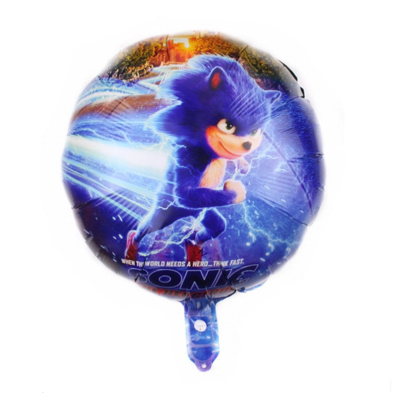 Balon Foil Bulat Sonic The Hedgehog Size 45 cm