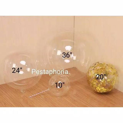 Balon PVC Transparan Size 20 ( 50 cm ) / Transparent Bubble Balloon Size 20 ( 50 cm )