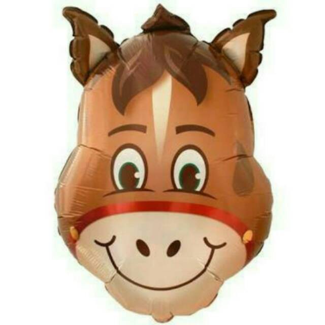 Balon Foil Kepala Hewan Medium Size 60 cm