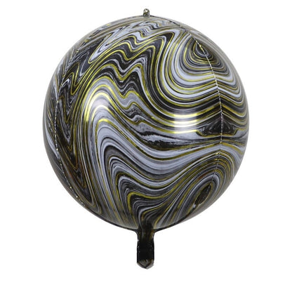 Balon Foil Round / Bulat 4D Marble Size 22 inch
