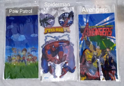 ( isi 10 pcs ) Plastik Snack Kartun / Goodie Bag Besar Size 25 cm x 50 cm /  Bingkisan Ulang Tahun / Ultah