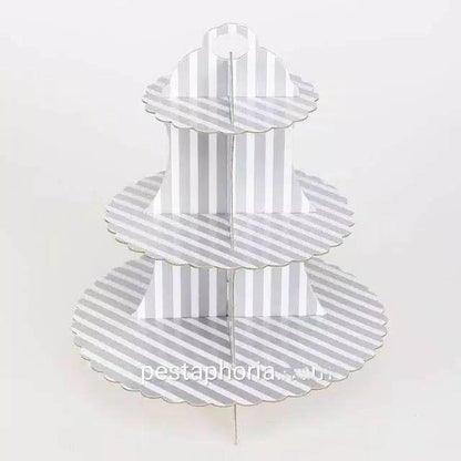 3 Tier Cupcake Stand / Cake Stand Gold & Silver