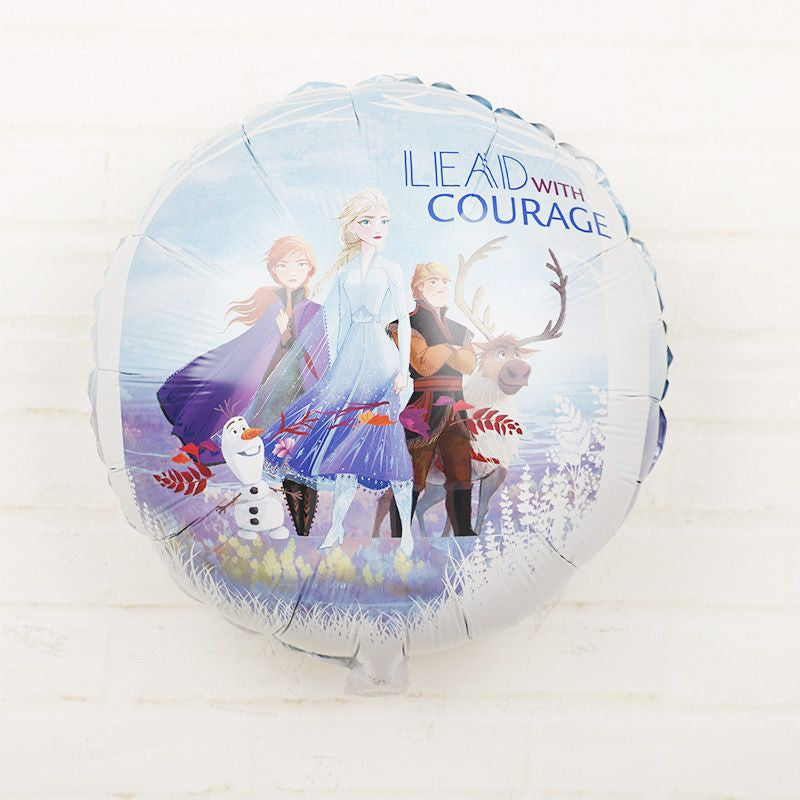 Balon Foil Happy Birthday Frozen / Elsa Olaf Anna Double Side Bulat
Size 45