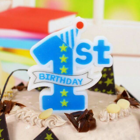 Lilin Ulang Tahun 1st Birthday Boy / 1st Birthday Boy Candle