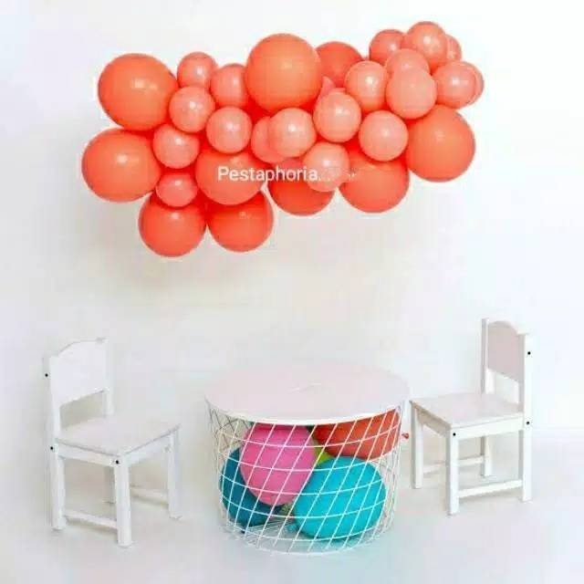 Balon Latex / Lateks Metalik 5 inch Warna Coral & Warna Rose Gold