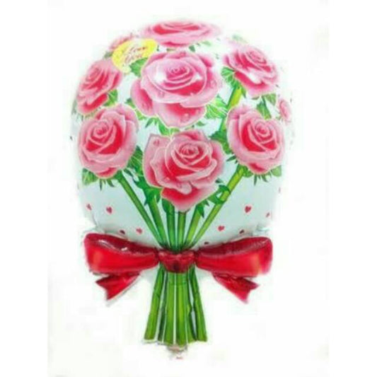 Balon Foil Rose Bouquet Putih Size 66 cm