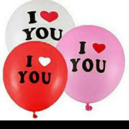 Balon Latex/Lateks I Love You 12 inch