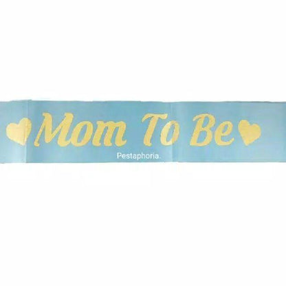 (Tidak Bisa Custom) Selempang / Sash Mom To Be Print Gold