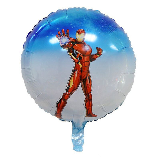 Balon Foil Bulat Standing Iron Man Size 45 cm