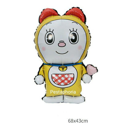 Balon Foil Doraemon & Dorami Size Medium