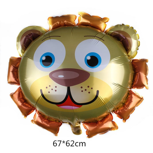 Balon Foil Kepala Singa Matahari Size 67x62 cm