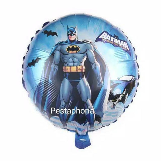 Balon Foil Batman Bulat Size 45 cm