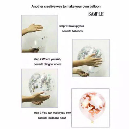 Balon Latex / Lateks Confetti Glitter 12 inch