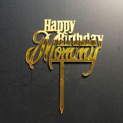 Cake Topper Acrylic / Topper Kue Akrilik Happy Birthday Sweet Seventeen Rose Gold