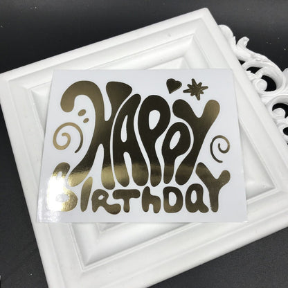 Stiker Bobo Balon PVC ukuran 12 x 12 cm / Balloon Sticker Tulisan Happy Birthday / Love You / Unicorn