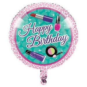 Balon Foil Happy Birthday Lipstick Bulat Size 45 cm
