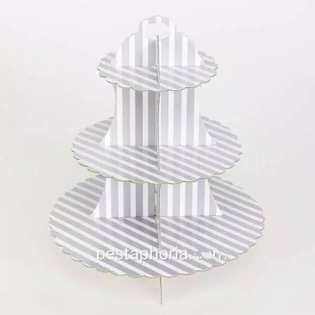 3 Tier Cupcake Stand / Cake Stand Gold & Silver