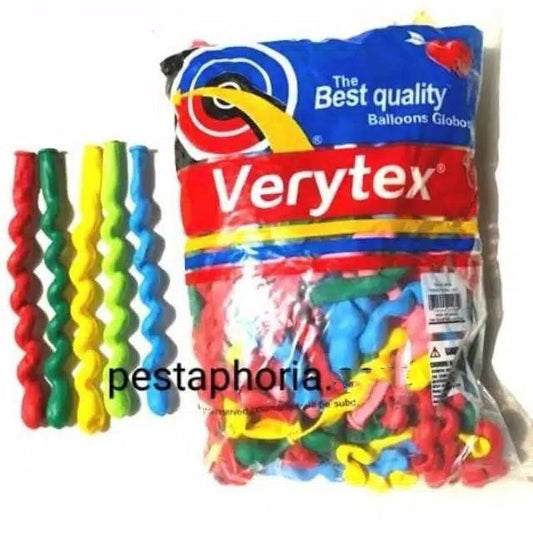 Balon Latex / Lateks Spiral Tebal 4 gram/  Balon Twist / Balon Ulir 4 gram