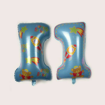 Balon Angka 1 / 1st Birthday Boy
Size 87 cm