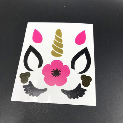 Stiker Bobo Balon PVC ukuran 12 x 12 cm / Balloon Sticker Tulisan Happy Birthday / Love You / Unicorn