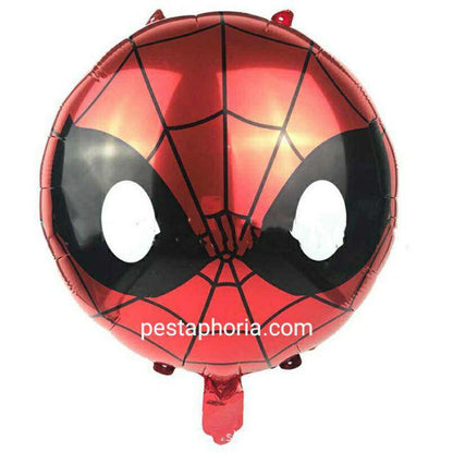 Balon Foil Bulat Kepala Baby Captain America Head , Baby Spiderman Head , Baby Batman Head 45 cm